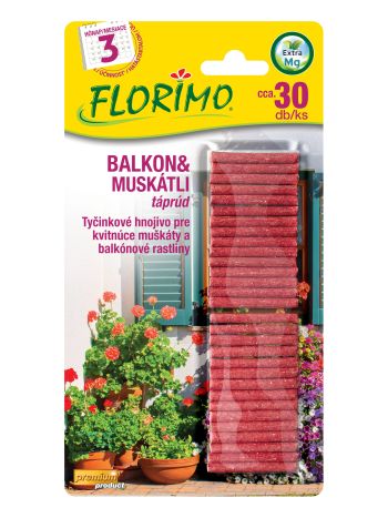 FLORIMO balkon és muskátli táprúd 30 db 20db/raklap