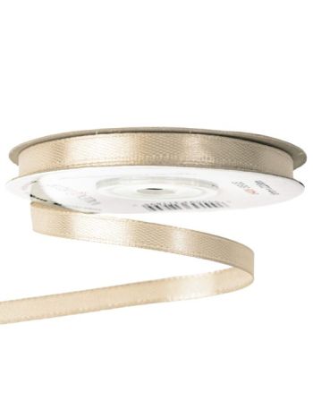 Satin ribbon 6mm x 22.86m - Beige