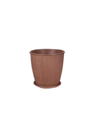Cserép+Alátét Rattan 9 Literes Barna (33/#)