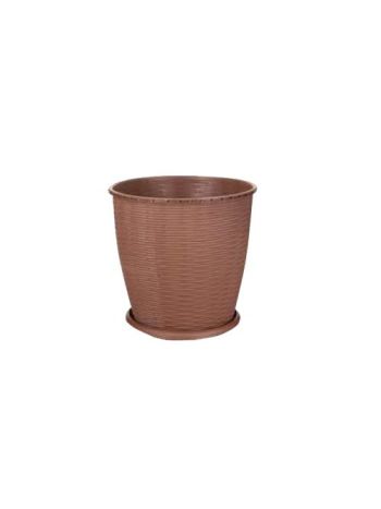 Cserép+Alátét Rattan 16 Literes Barna (11/#)