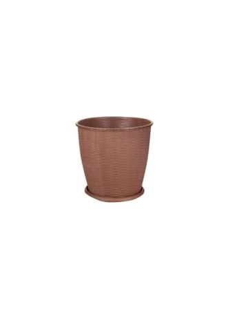 Cserép+Alátét Rattan 6 Literes Barna (44/#)