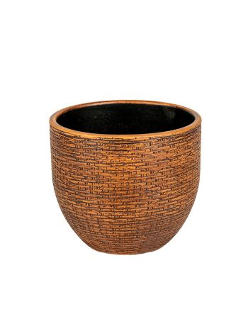 Arosa kerámia kaspó barna 16x14cm