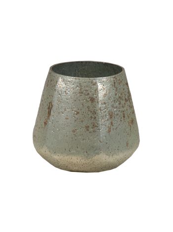 Marhaba Caldron üvegváza ezüst 17x15cm