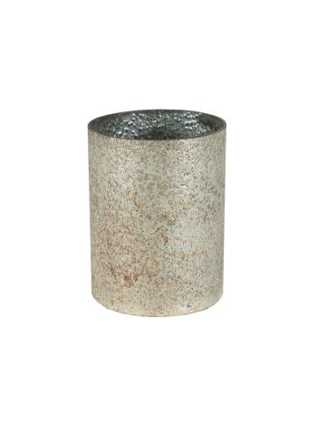 Marhaba Cylinder Slim üvegváza ezüst 17x23cm