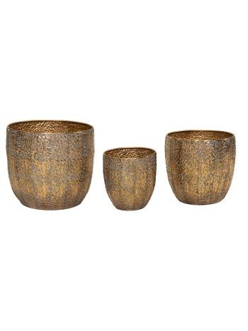 Hadad Monica fém kaspó arany szett 23-5x24-5-39-5x35cm S3