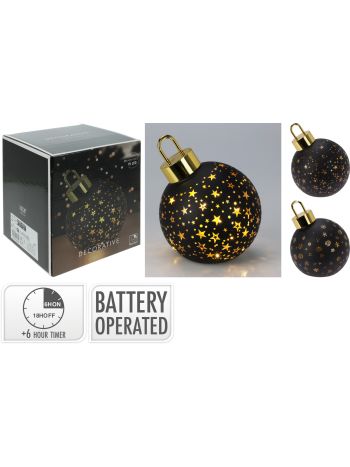 Ledes Karácsonyi gömb fekete (580)