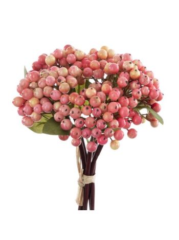 Fascicul de ramuri de fructe de pădure - 28cm înălțime - 14.5cm diametru - Portocaliu AF028-01