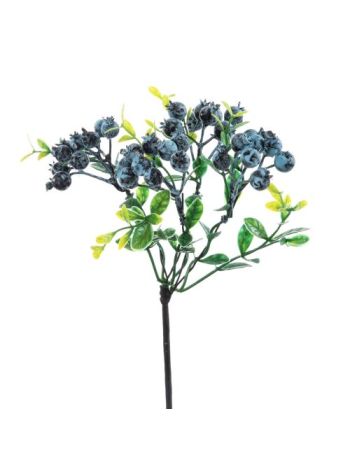 Bogyós ág- 28.5cm magas - Sötétkék  AF029-02