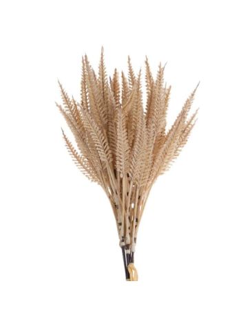 Natúr műnövény köteg- 6 szálas- 37cm magas - Világos barna