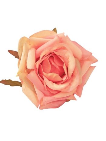 Rózsa selyemvirág fej- 8cm - Narancssárga AF120-02 12db/csomag