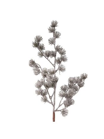 Metál dekor ág, magasság: 44cm - Ezüst