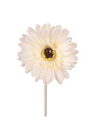 Gerbera selyemvirág szál- magasság: 55cm- virágfej átmérő: 10cm - Bézses fehér