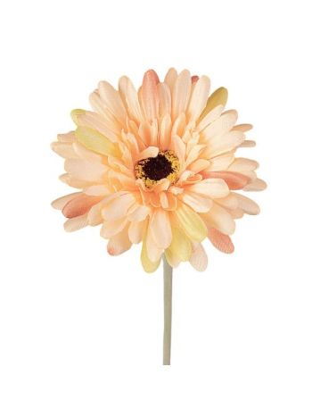 Gerbera selyemvirág szál, magasság: 55cm, virágfej átmérő: 10cm - Barack