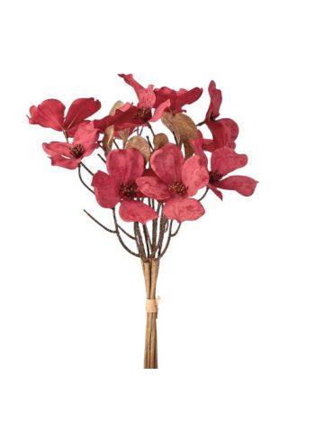 Magnólia csokor- 44cm magas - Bordó