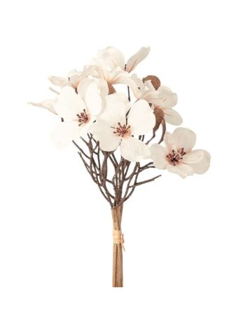 Magnólia csokor- 44cm magas - Fehér