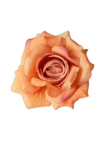 Rózsa selyemvirág fej- 8cm - Pezsgő