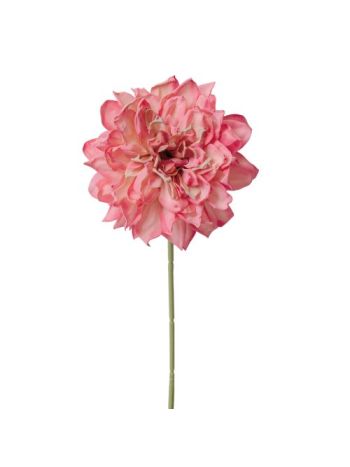 Dália selyemvirág szál- 28.5cm magas - Sötét rózsaszín