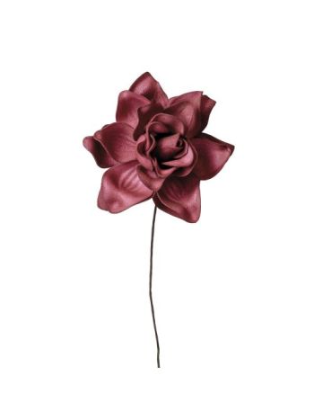 Gardenia selyemvirág szál- 24cm magas - Bordó