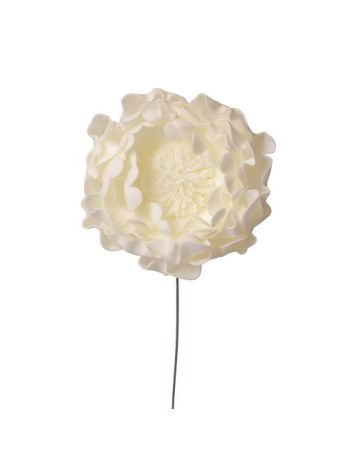 Peonia selyemvirág szál- 26cm - Ekrü