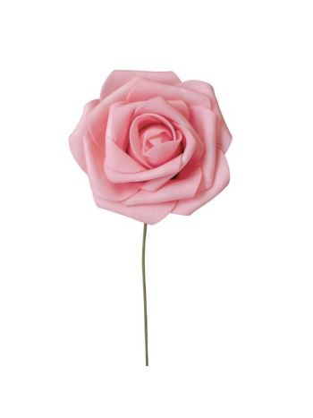 Rózsa selyemvirág szál- 23cm - Rózsaszín