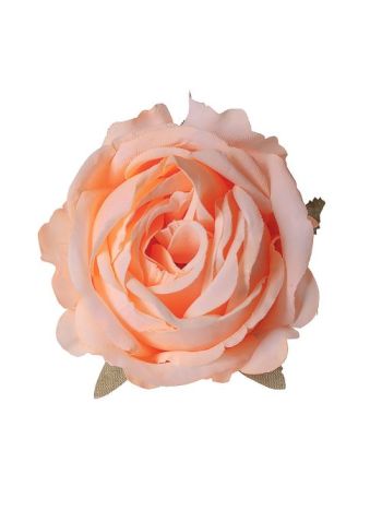 Rózsa selyemvirág fej- 9cm - Pezsgő