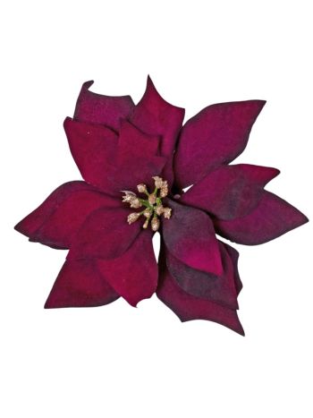 Mikulásvirág fej- 12cm - Bordó