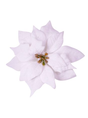 Mikulásvirág fej- 12cm - Fehér