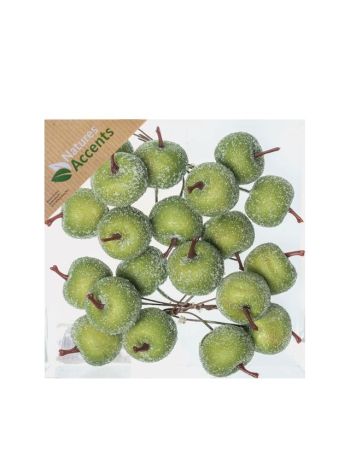 Alma csokor deres- betűzős műanyag 3 cm világoszöld S/20