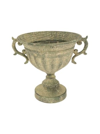 Amfóra bádog 23,5x23 cm antik zöld