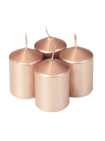 Adventi gyertya készlet- 5.5 x 4cm - Metál pezsgő
