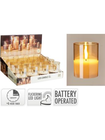 Sklenená led sviečka