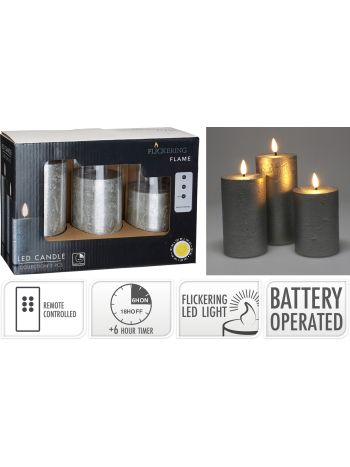 LED GYERTYA- 3 DB 75X75X100MM