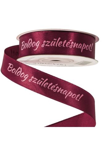 Boldog Születésnapot! feliratos szatén szalag 20