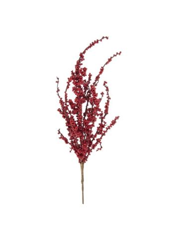 Bogyós ág betűzős- műanyag- 84 cm- piros