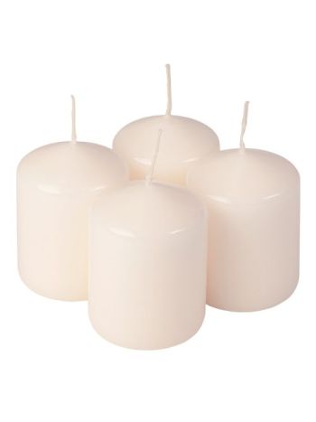 Adventi henger gyertya készlet- 6.5 x 5cm - Lakk ekrü