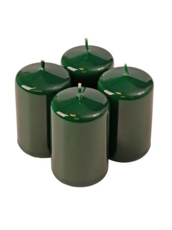 Adventi henger gyertya készlet- 8 x 5cm - Lakk sötétzöld