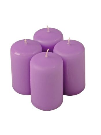 Adventi henger gyertya készlet- 8 x 5cm - Matt lila