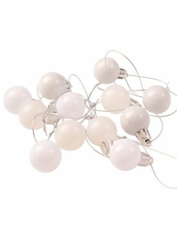 12db-os 2.5cm-es karácsonyi gömb szett - Fehér/Szürke