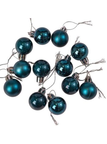 12db-os 2.5cm-es karácsonyi gömb szett - Éjkék