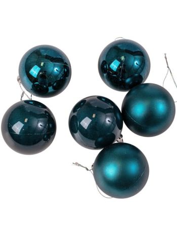 6db-os 6cm-es karácsonyi gömb szett - Éjkék