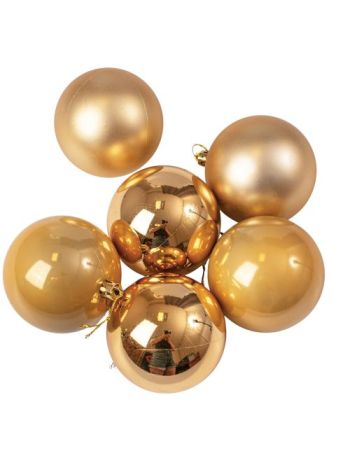 6db-os 8cm-es karácsonyi gömb szett - Arany