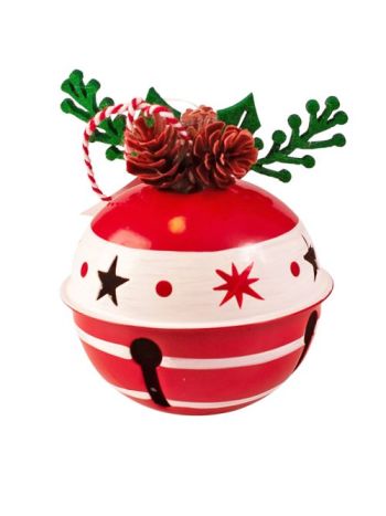 Karácsonyi csengettyű 8 x 8cm - Hópihés