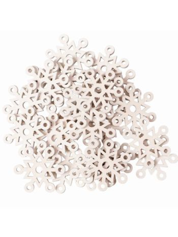 Karácsonyi dekorációs szett- fa hópihék- 4cm- 24db. - Fehér