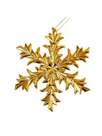 Akril hópihe karácsonyfadísz- 12.5cm - Arany