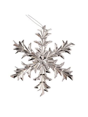 Akril hópihe karácsonyfadísz- 12.5cm - Ezüst