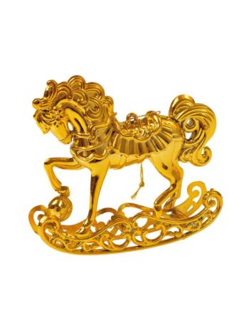 Akril hintaló karácsonyfadísz- 10 x 9.5 x 2.5cm - Arany