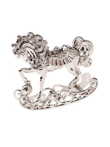 Akril hintaló karácsonyfadísz- 10 x 9.5 x 2.5cm - Ezüst