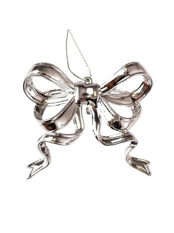 Akril masni karácsonyfadísz- 8 x 9cm - Ezüst