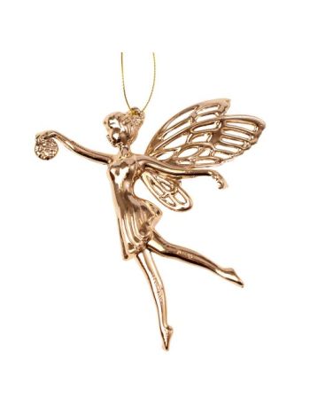 Akril tündérke karácsonyfadísz- 11.3 x 12cm - Pezsgő