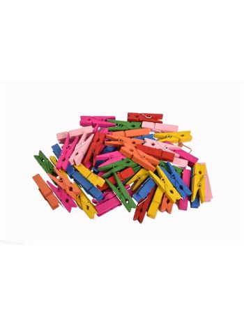 Csipesz fa 3-5cm színes S/50 DD47186